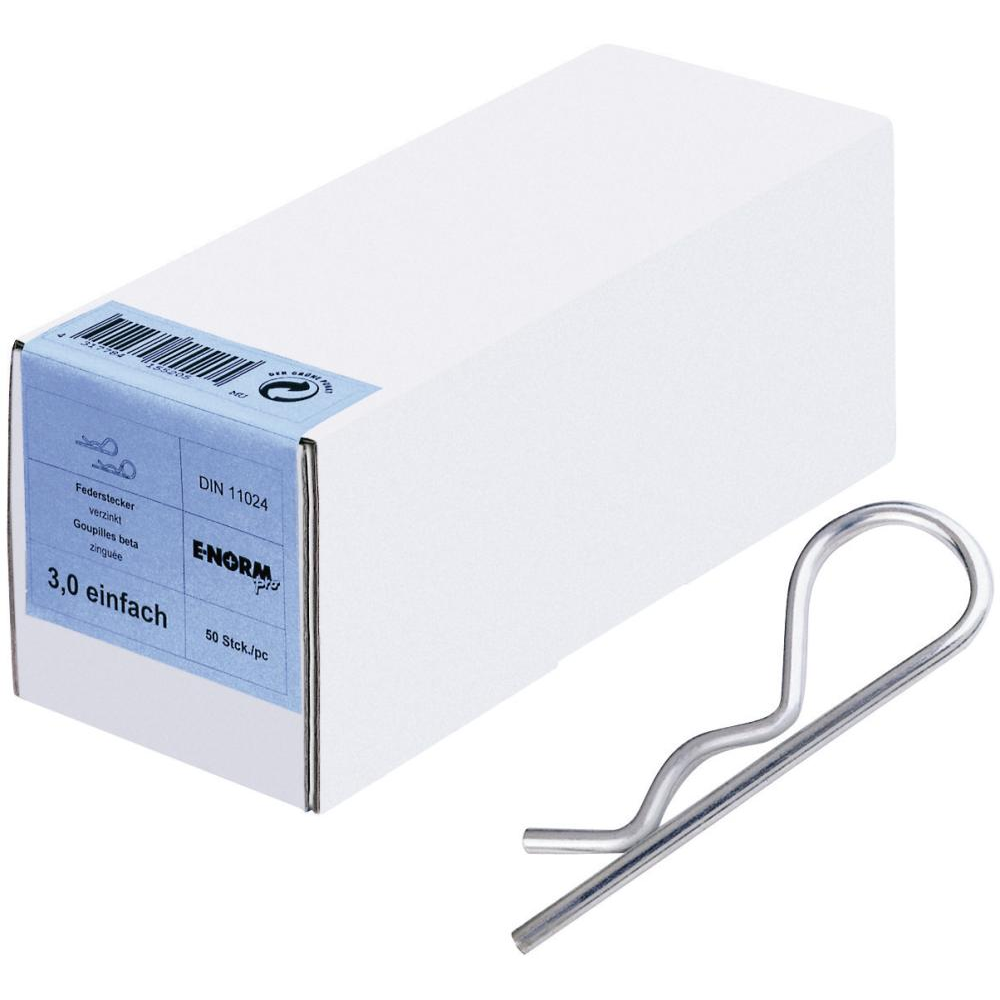 Federstecker 3,2 einfach DIN 11024 verzinkt E-NORMpro HP
