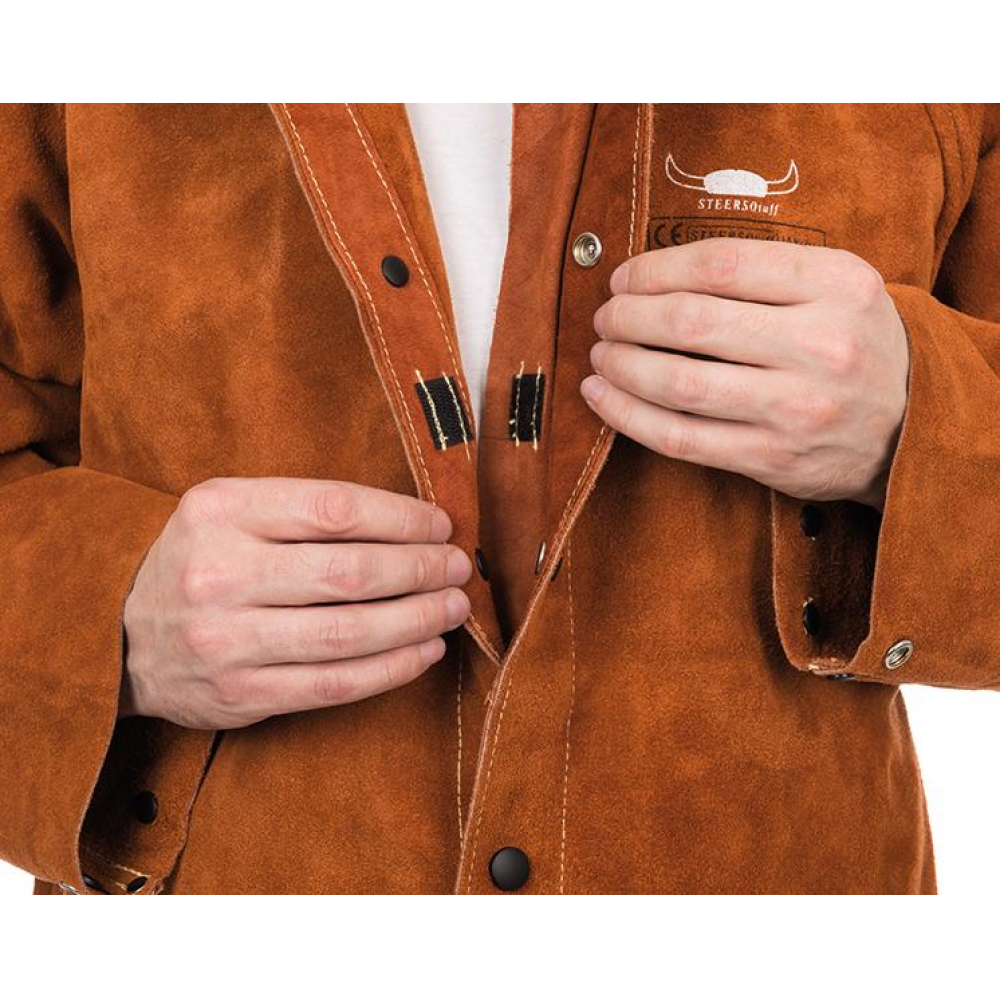 Schweißerlederjacke Lava Brown Nr. E44-7300 Gr. XL Weldas