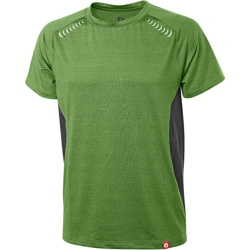 T-Shirt Gr. L grün/schwarz meliert Quick Dry Fortis Elements