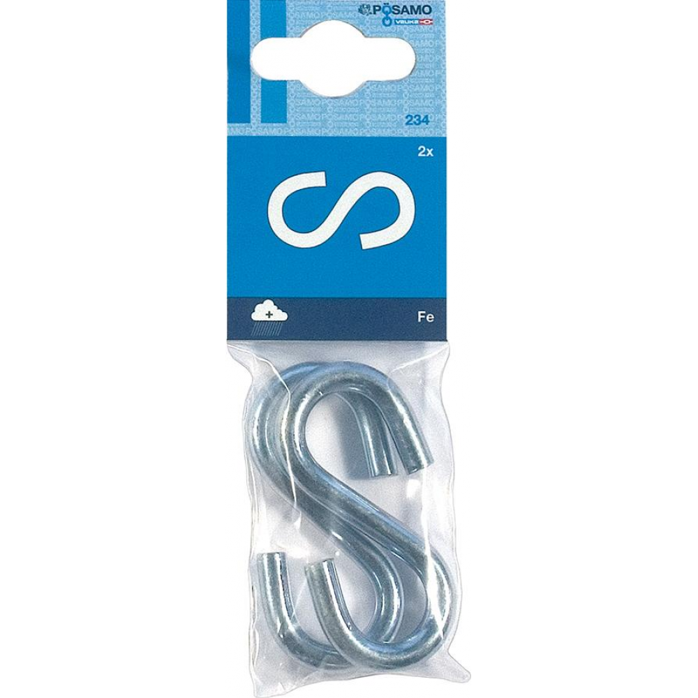 Not-S-Haken 3,8mm verzinkt galZn PÖSAMO SB