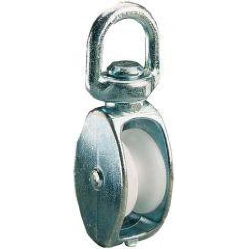 Seilrolle mit Wirbel für Seil-Ø 8,0 mm verzinkt