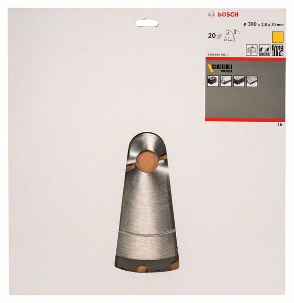 Bosch Kreissägeblatt Construct Wood, 300 x 30 x 2,8 mm, 20