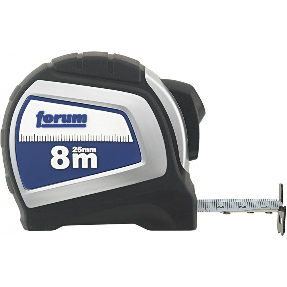 Taschenbandmaß Autolock 8mx25mm weiß FORUM