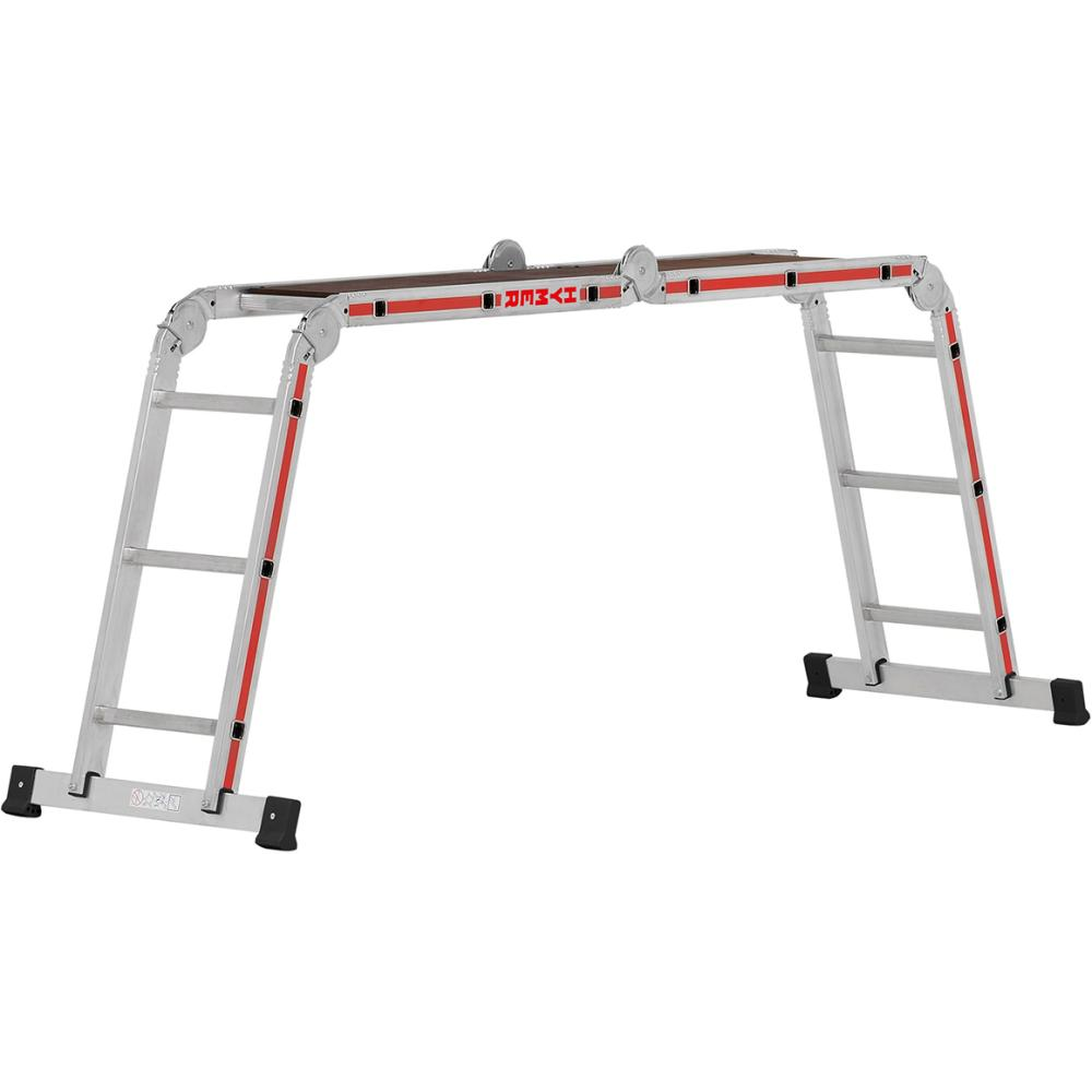 Vielzweckleiter 4x3 Sprossen AH 4,00m in Plattform