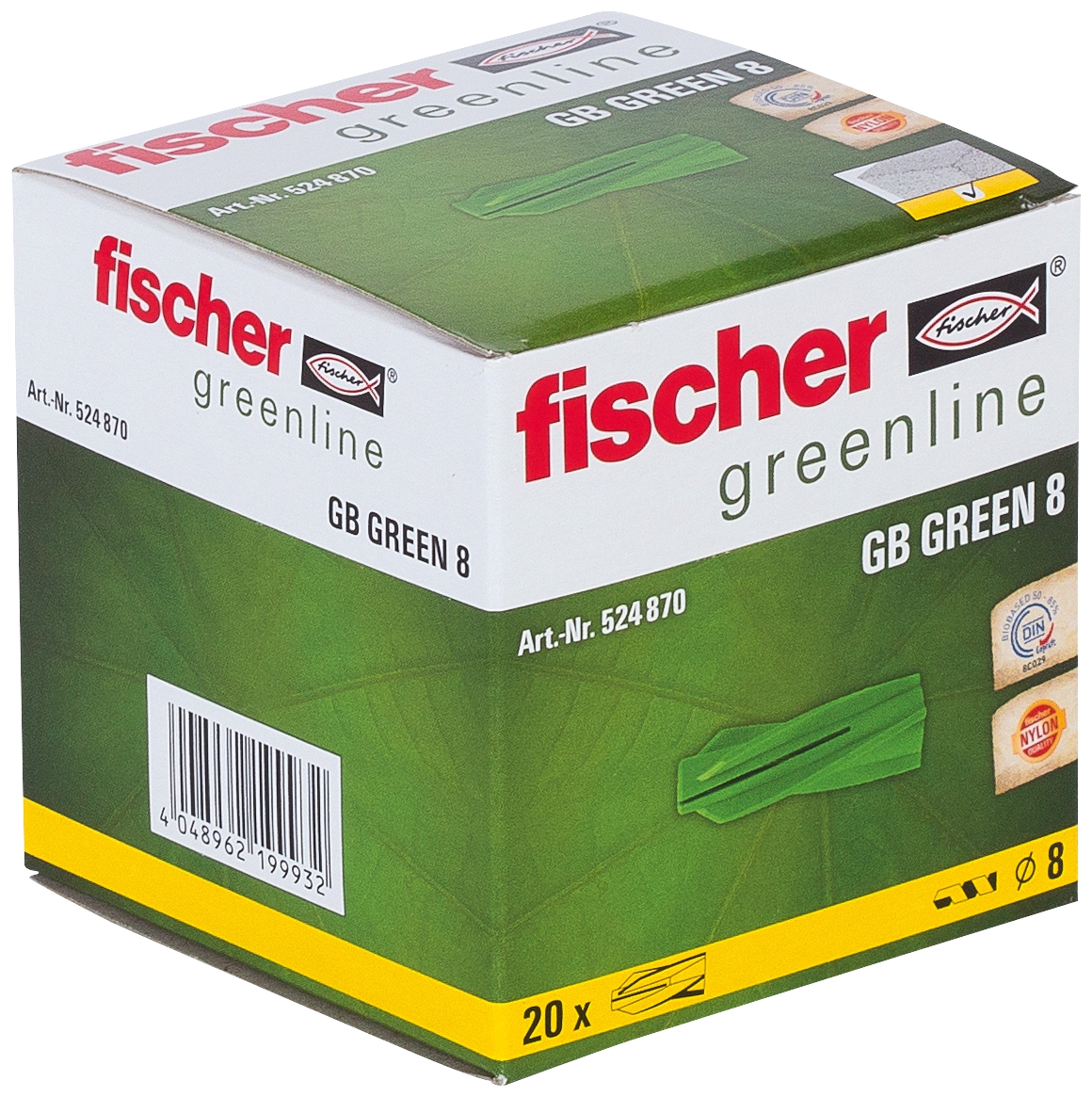 Fischer GB Green 8. Der Spezialdübel für unterschiedlichste Befestigungen in Porenbeton.