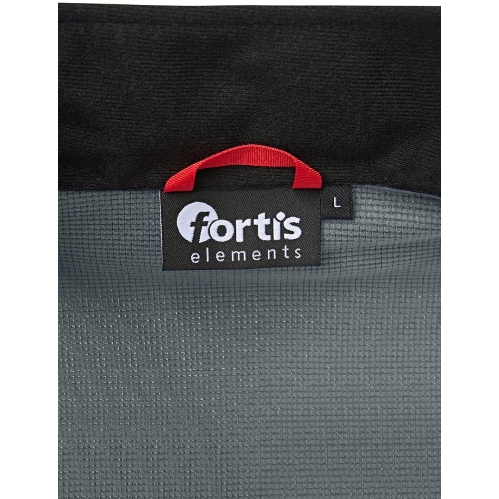 Tech-Fleecejacke Gr. S grau/schwarz meliert Fortis Elements