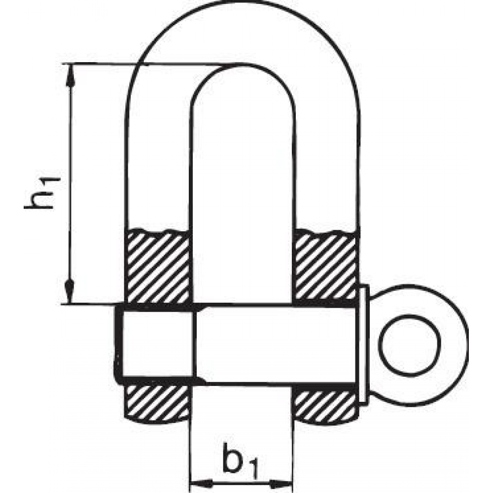 Schäkel 8,0mm-5/16" gerade verzinkt schwarz-Zn