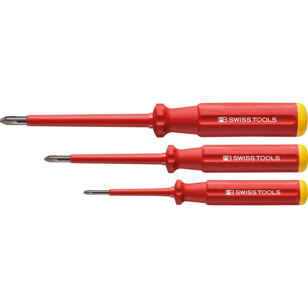 VDE-Schraubendreher-Satz für Kreuzschlitz PH-Schrauben, Nr. PB 5548 Schraubendreher-Satz VDE 3-teilig PH im Karton Classic Swiss Tools