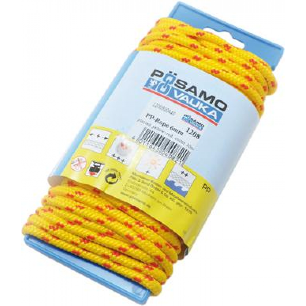 Polypropylen-Seil 4,0mm 16-fach geflochten blau/weiß auf Lg-Haspel