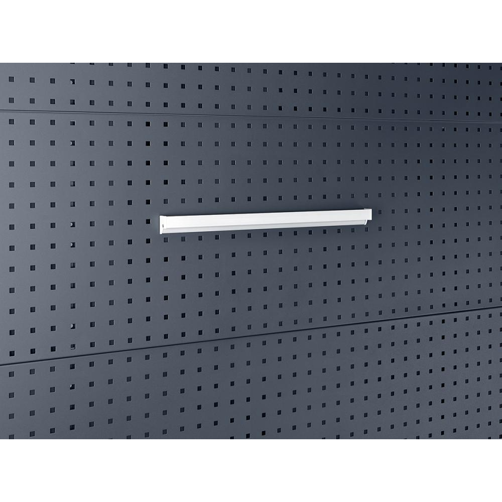 Präsentationsschiene B500x T10x H50 mm A4 hoch für Lochplatten