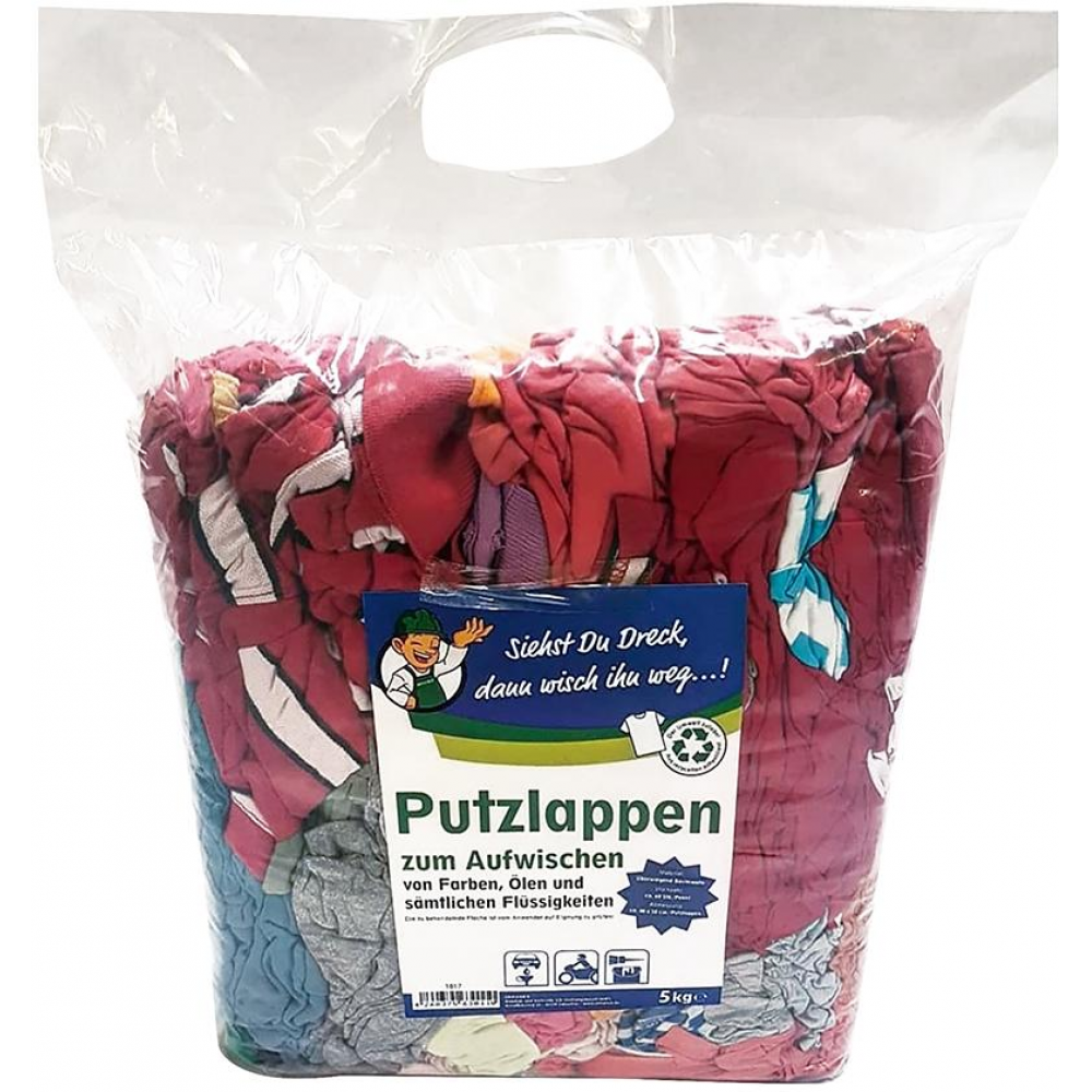 Trikotputzlappen, Baumwolle Putzlappen Sonder- verpackung 2,5kg, bunt