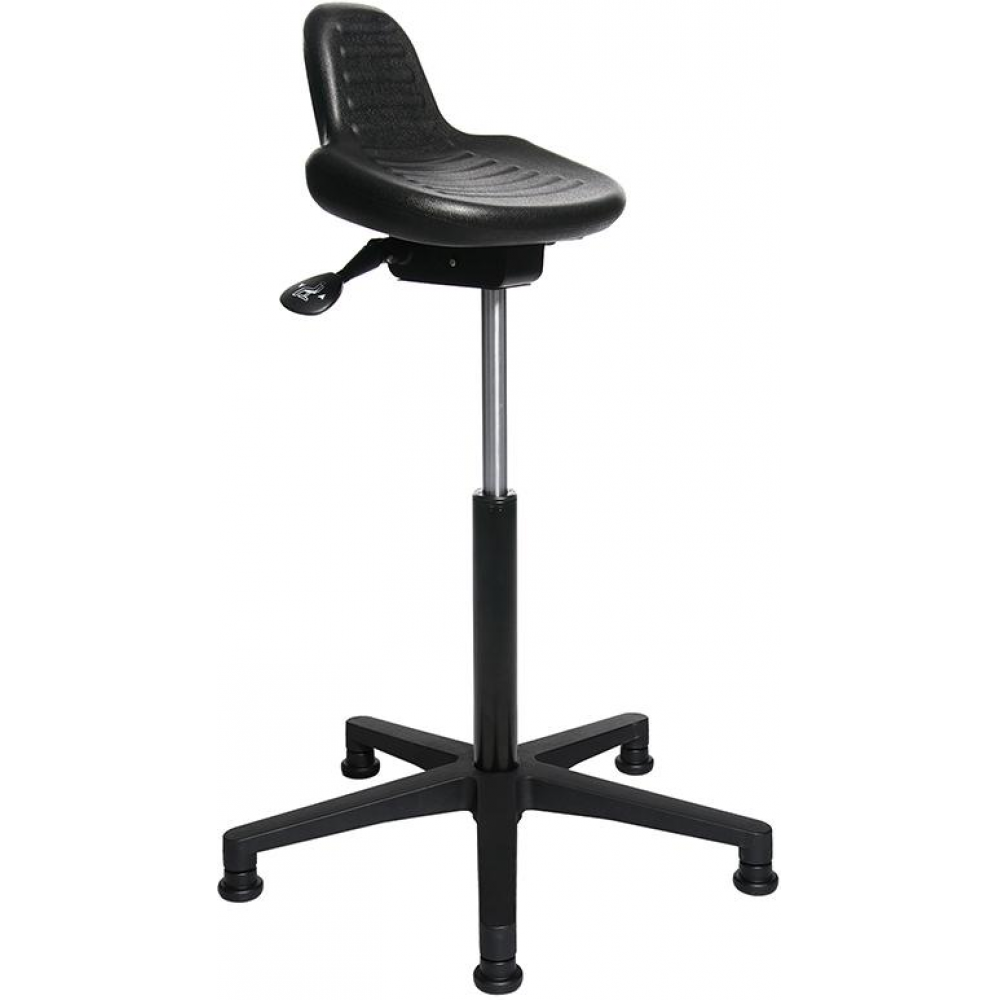 Stehhilfe Modell STANDSTAR PU-Schaum schwarz Sitzhöhe 590-840 mm Fußkreuz mit Gleiter