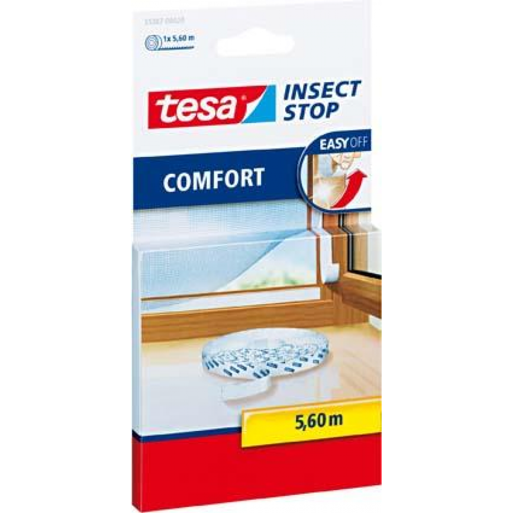 tesa Fliegengitter für Fenster Klettband 5,6m Ersatzrolle