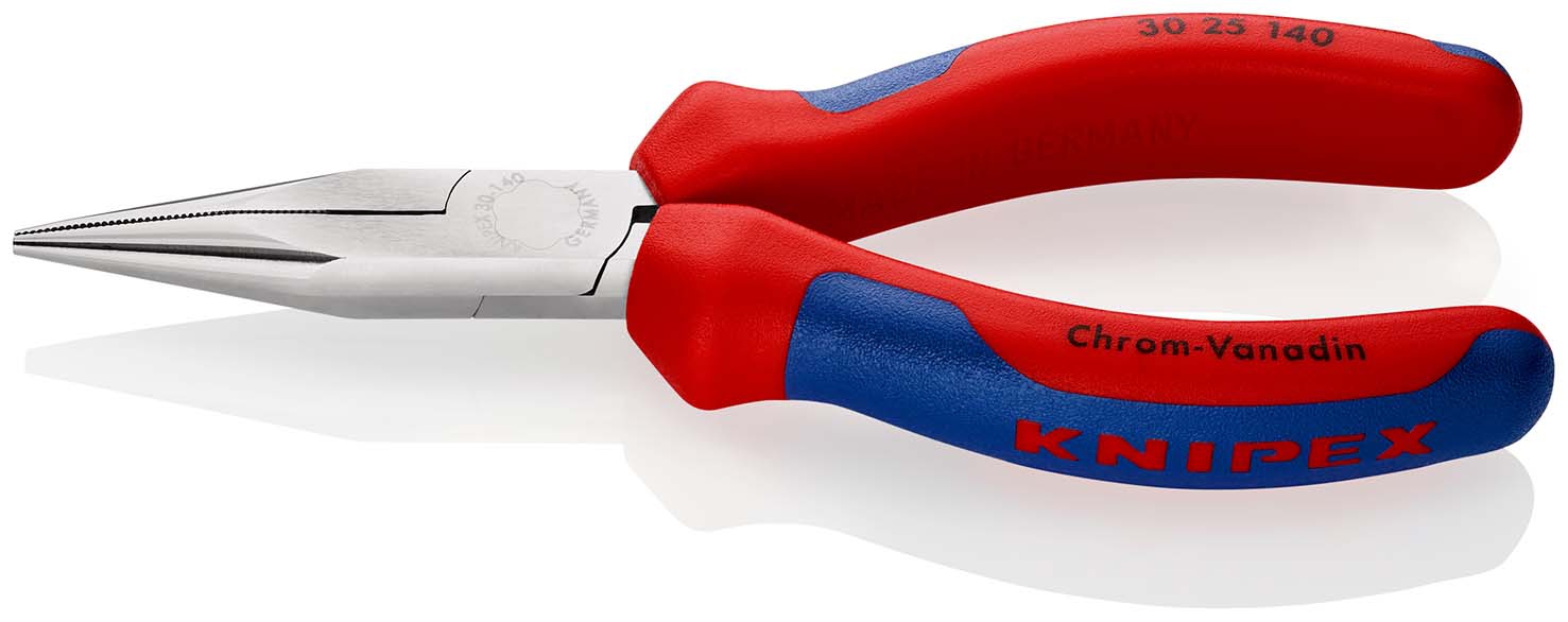 Langbeckzange Form2 verchromt mitMehrkomponenten-Griffen140mm KNIPEX