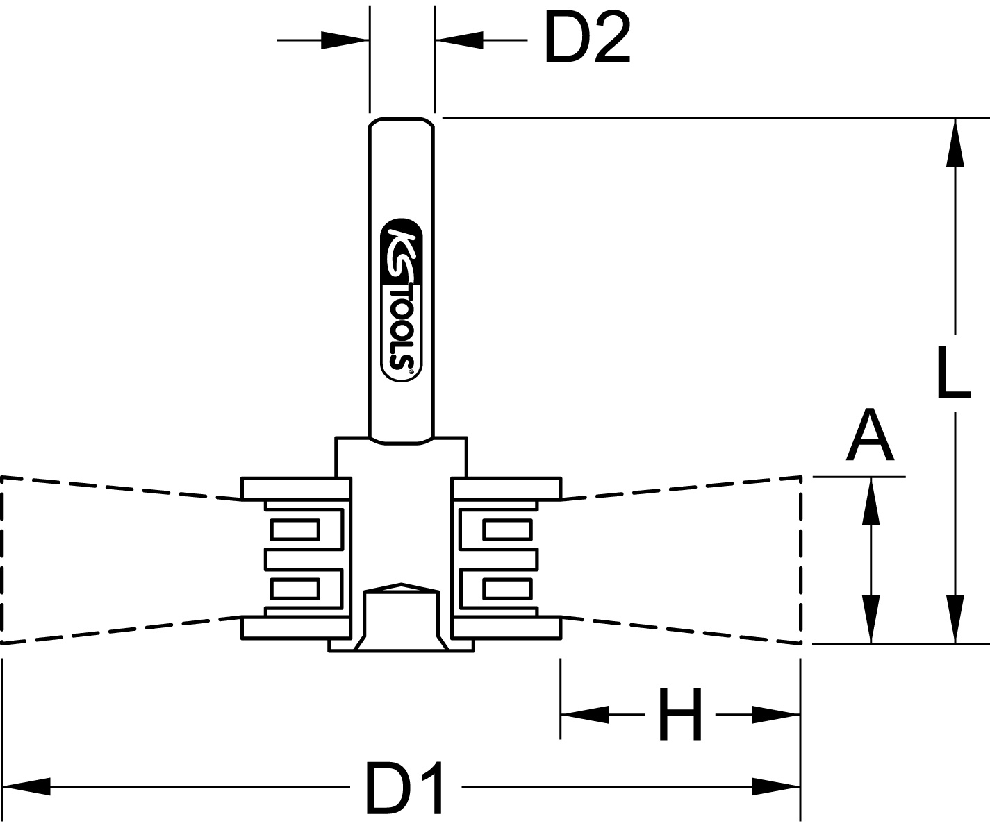 KSTOOLS Stahldrahtbürstenscheibe 0,3mm, Ø 50mm