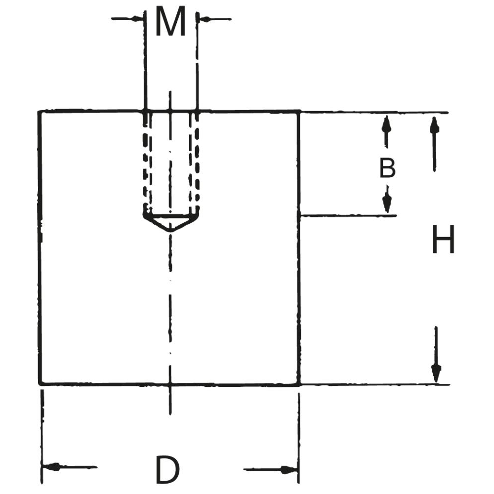 Topfmagnet mit Innengewinde 35,0x30mm FORTIS