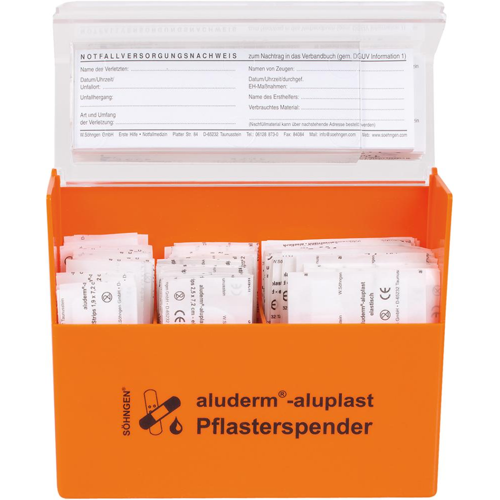 Pflasterspender aluderm-aluplast orange-