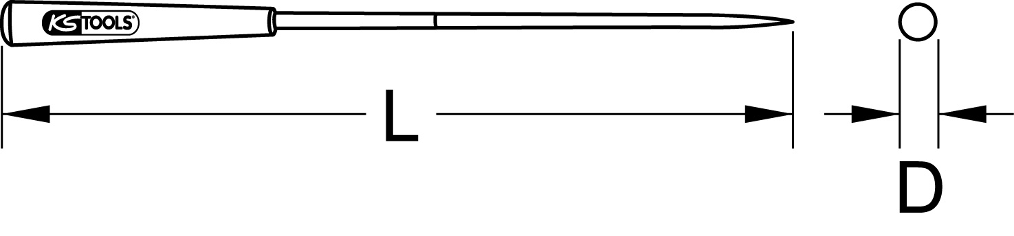 KSTOOLS Rund-Nadelfeile, 3mm