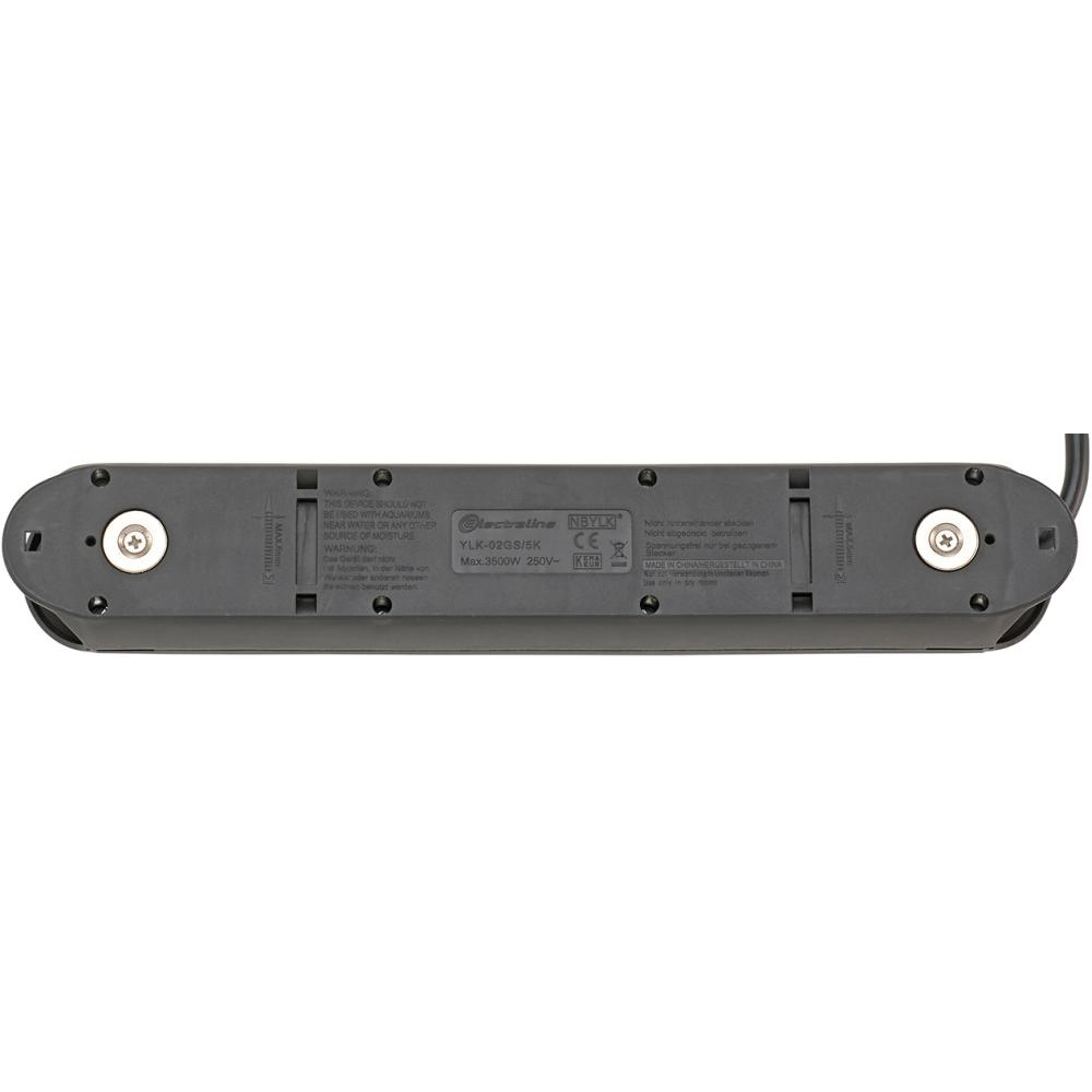 Steckdosenleiste mit Magnet 5-fach H05VV-F3G1,5 3m FORTIS