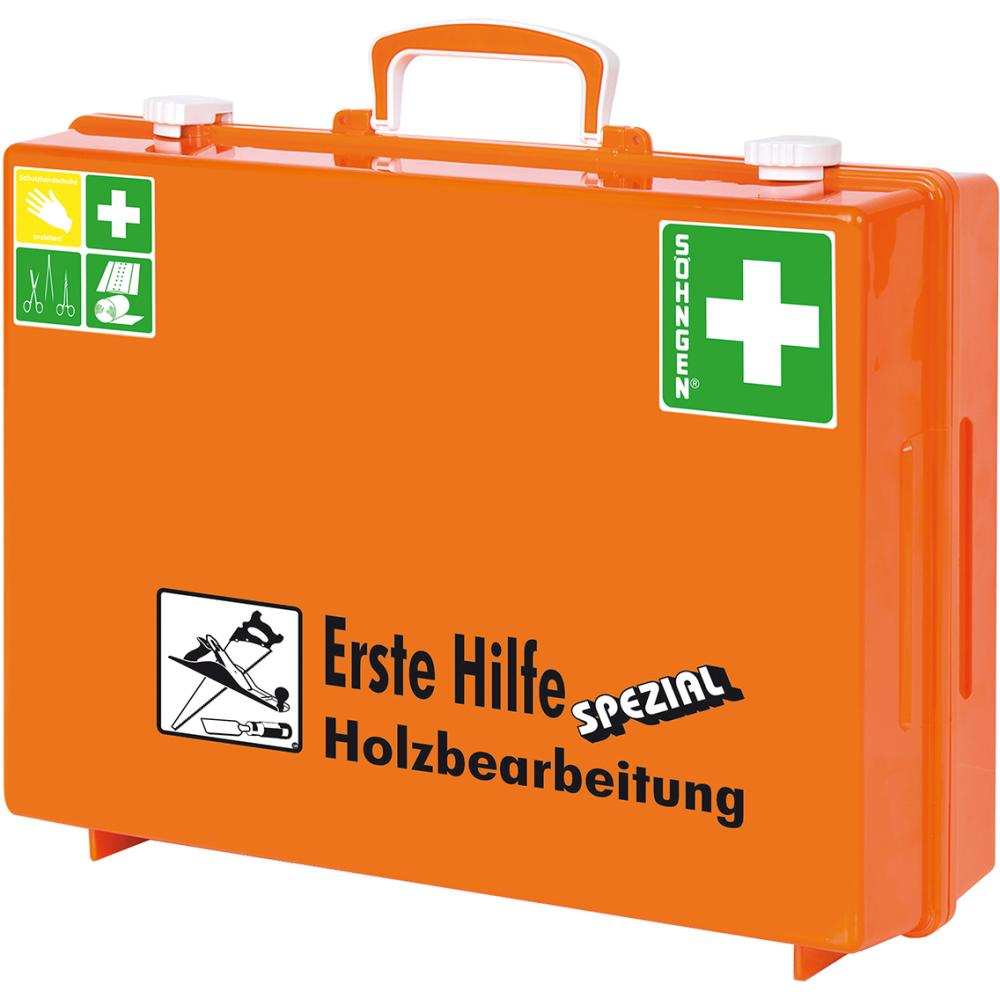 Erste-Hilfe-Koffer Spezial Erste Hilfe-Koffer MT-CD Holzbearbeitung, orange
