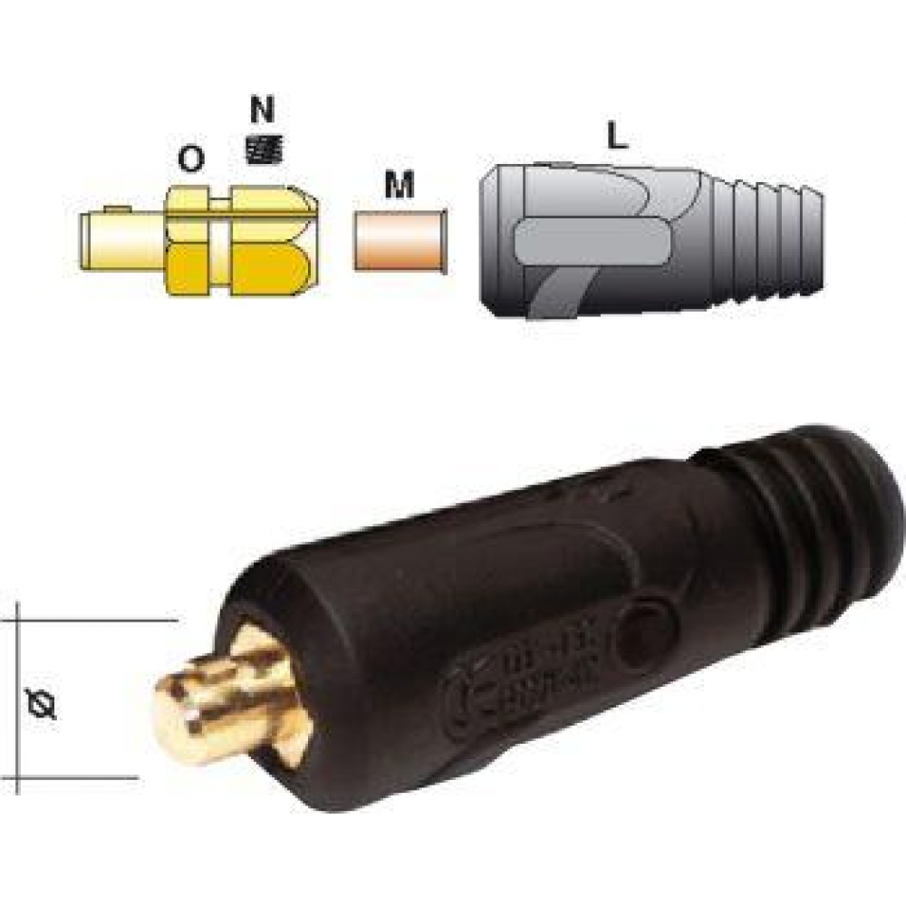Schweißkabelstecker 400 A(50-70 qmm) Z 21 mm Weldstone