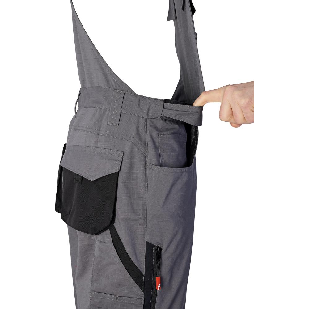 Latzhose Performance Gr. 50 grau/schwarz FORTIS