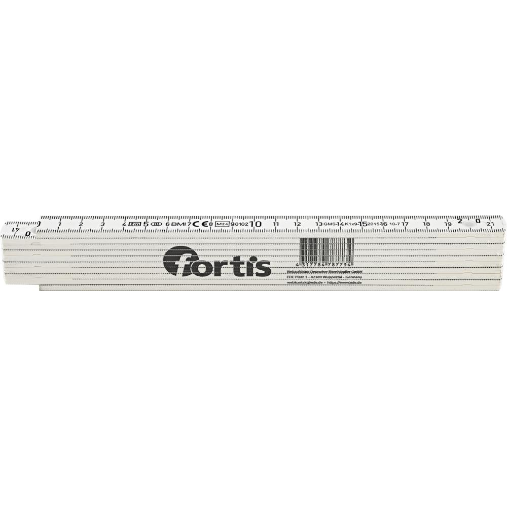 Kunststoff-Gliedermaßstab Gliedermaßstab Kunststoff2mx16mm weiss FORTIS