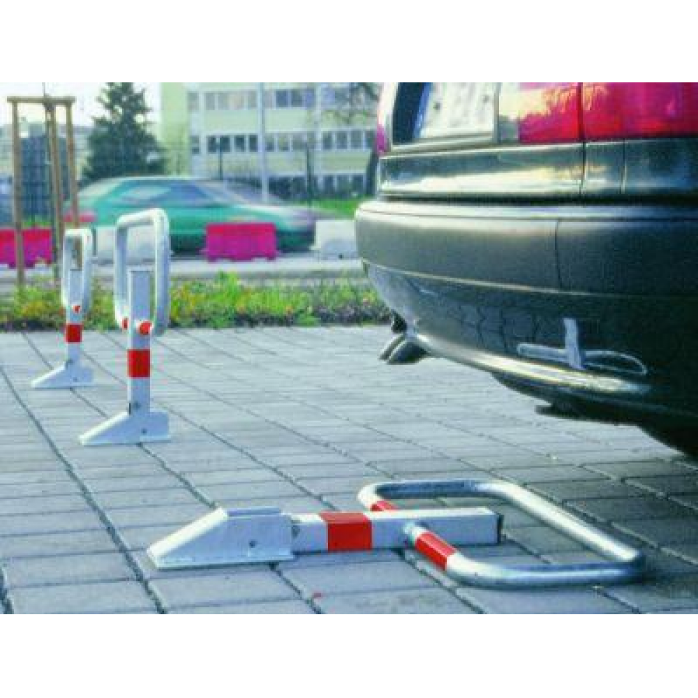 Parkplatzsperrbügel SESAM-privat, zum Aufdübeln Parkbügel feuer,re Rotringe