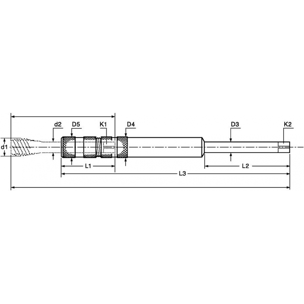 Gewindebohrer-Verlängerung, Standard Gewindebohrerverlängerung Gr.2-130mm FORTIS