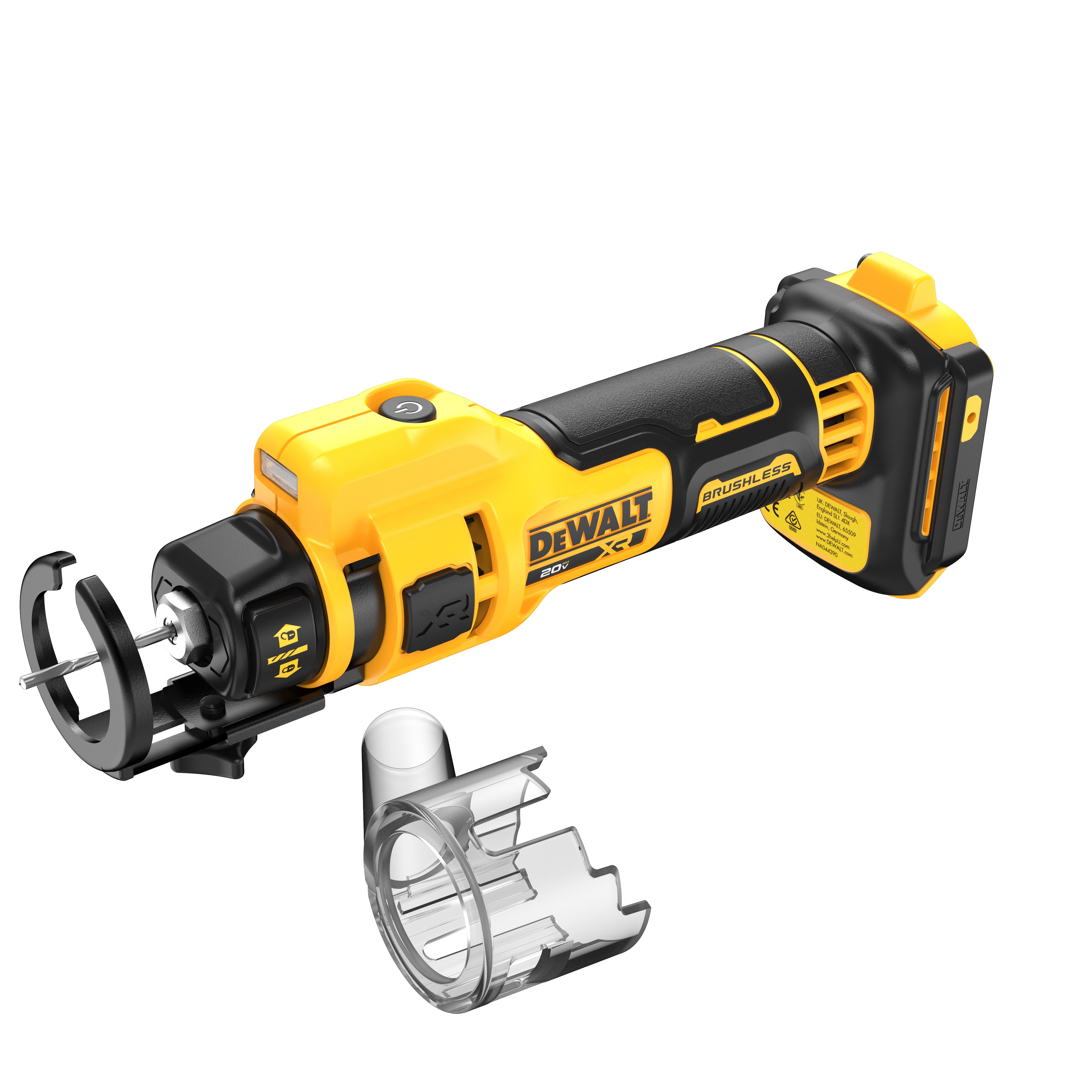 Dewalt DCE555N-XJ,  Akku-Trockenbaufraese, 18V, Basisv., 18 Volt Akku-Trockenbaufräse (bürstenlos) - Basisversion