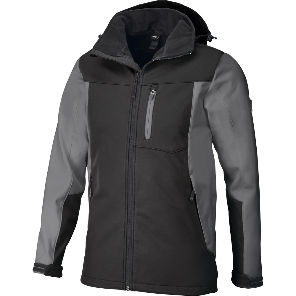 Softshelljacke JANNIK grau-schwarz, Gr.L