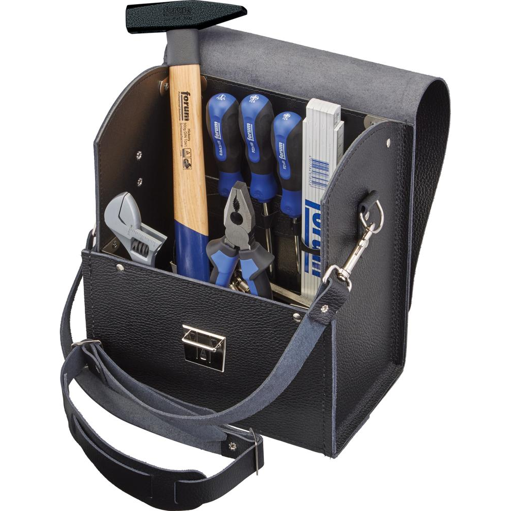 Werkzeug-Tasche Leder 280x140x210mm FORUM
