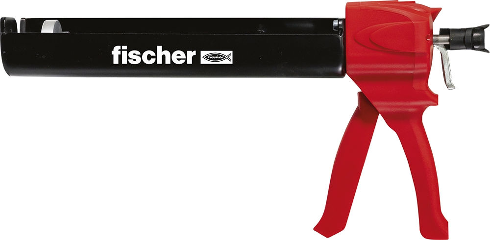 Fischer FIS DM SL. Hochwertiges Auspressgerät für 2-Kammer-Großkartuschen, ermöglicht ein schnelles, ermüdungsfreies Arbeiten.