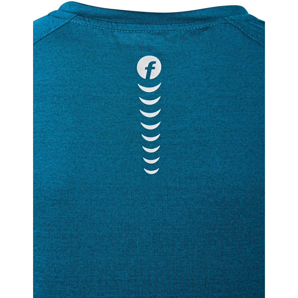 T-Shirt Gr. S Quick Dry petrol/schwarz meliert Fortis Elements