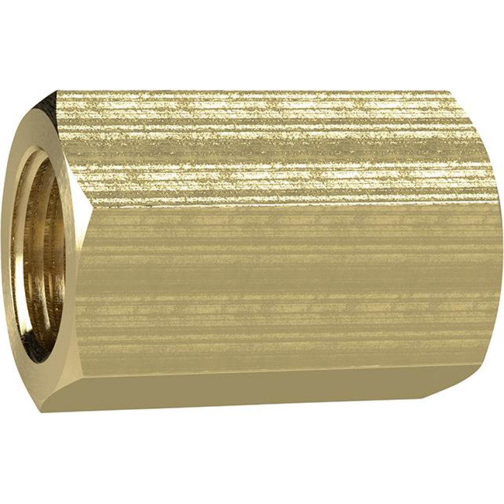 Muffe mit, Innengewinde Messing, IG G1/8 Länge" 22mm SW 14mm RIEGLER