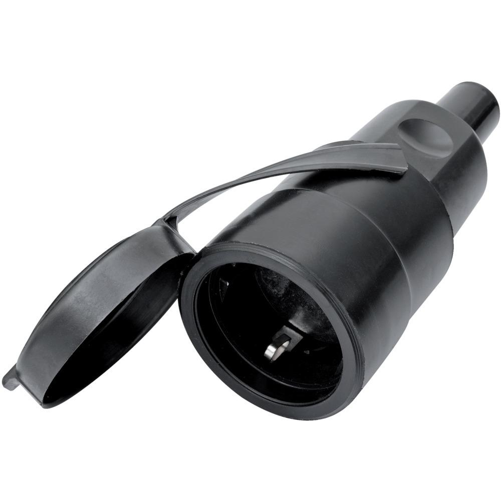 Schutzkontakt-Kupplung, Vollgummi Schukokupplung VG IP44 250 V, 10-16 A