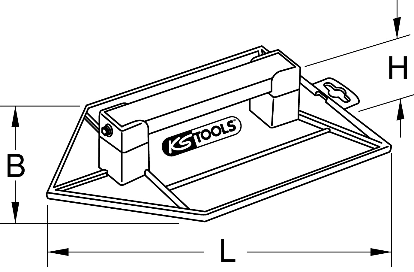 KSTOOLS ABS-Reibebrett, spitz, 180x270mm