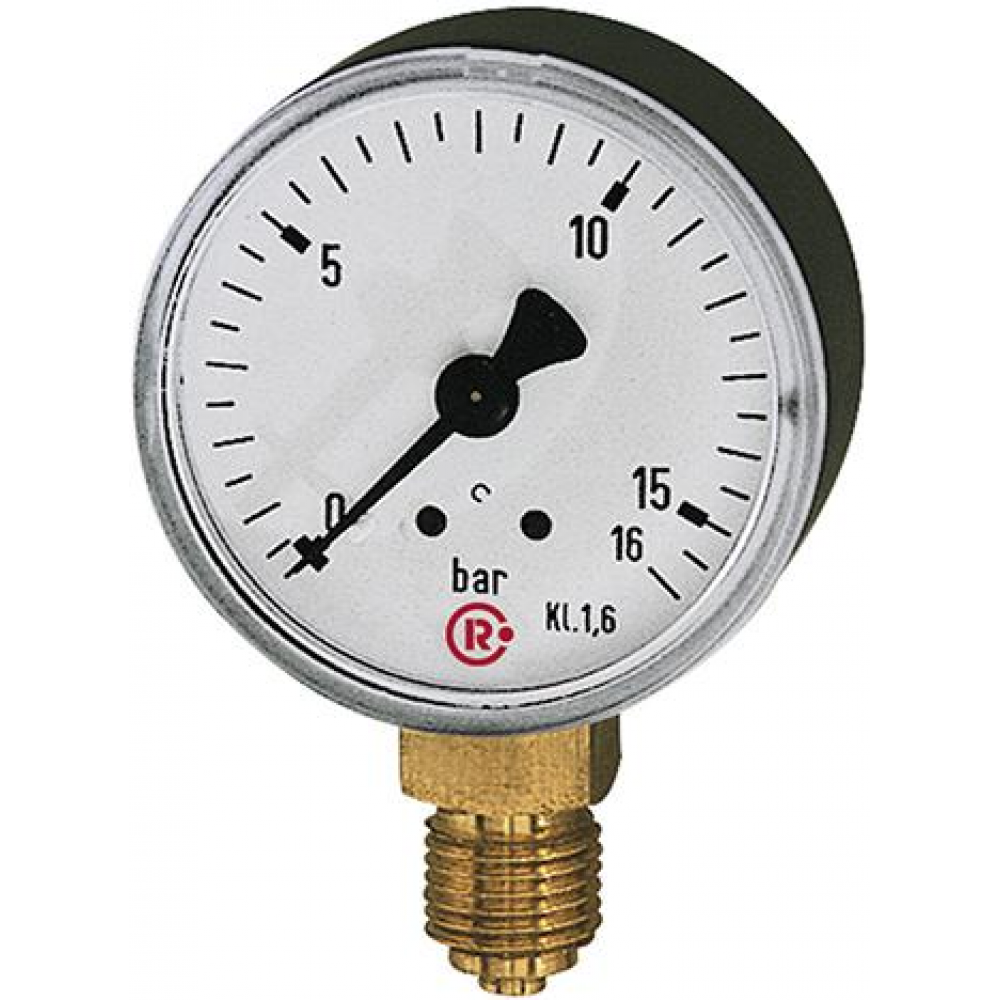 Manometer, Anschluss unten stehend 40mm 0-10bar G1/8 RIEGLER"