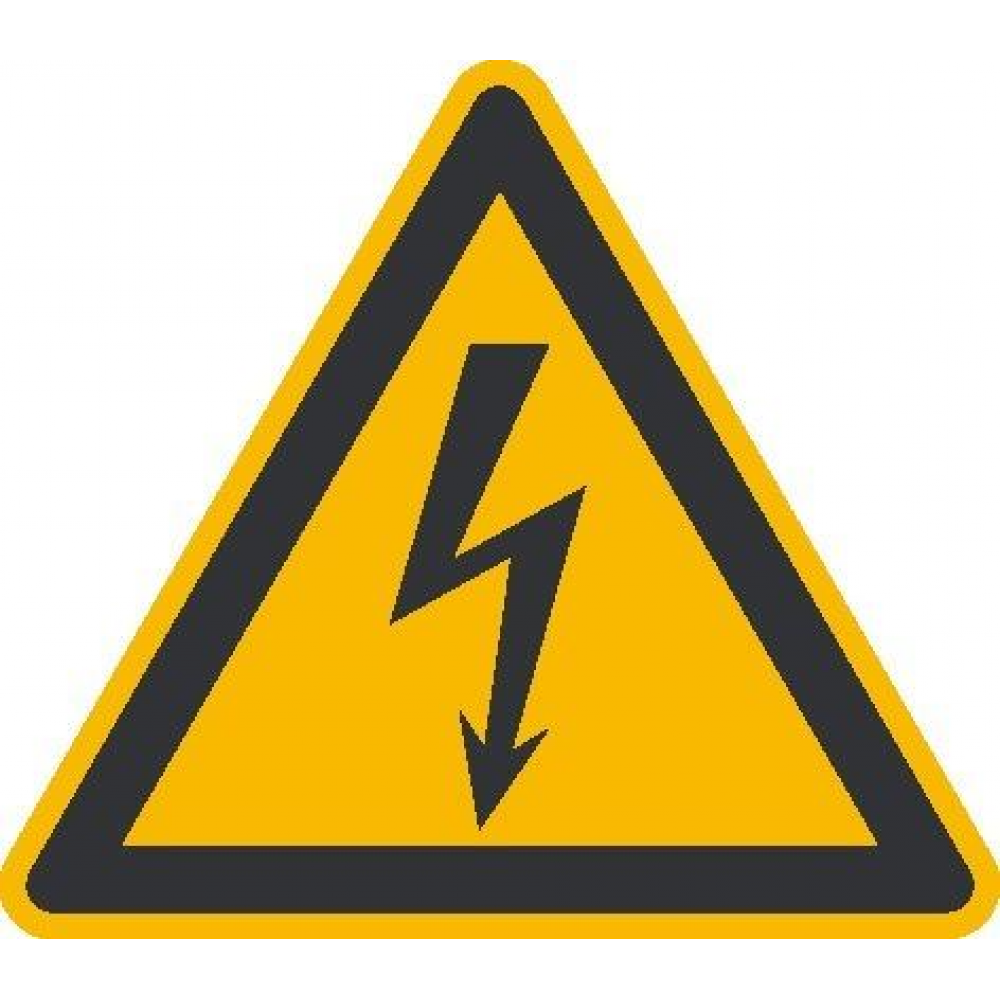 Warnschild, Warnung vor elektrischer Spannung Aluminium SL 100 mm gefährlicher