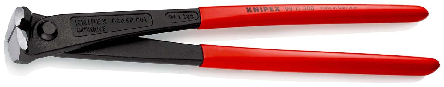 KNIPEX 99 11 300 SB Kraft-Monierzange hochübersetzt mit Kunststoff überzogen schwarz atramentiert 300 mm (SB-Karte/Blister)
