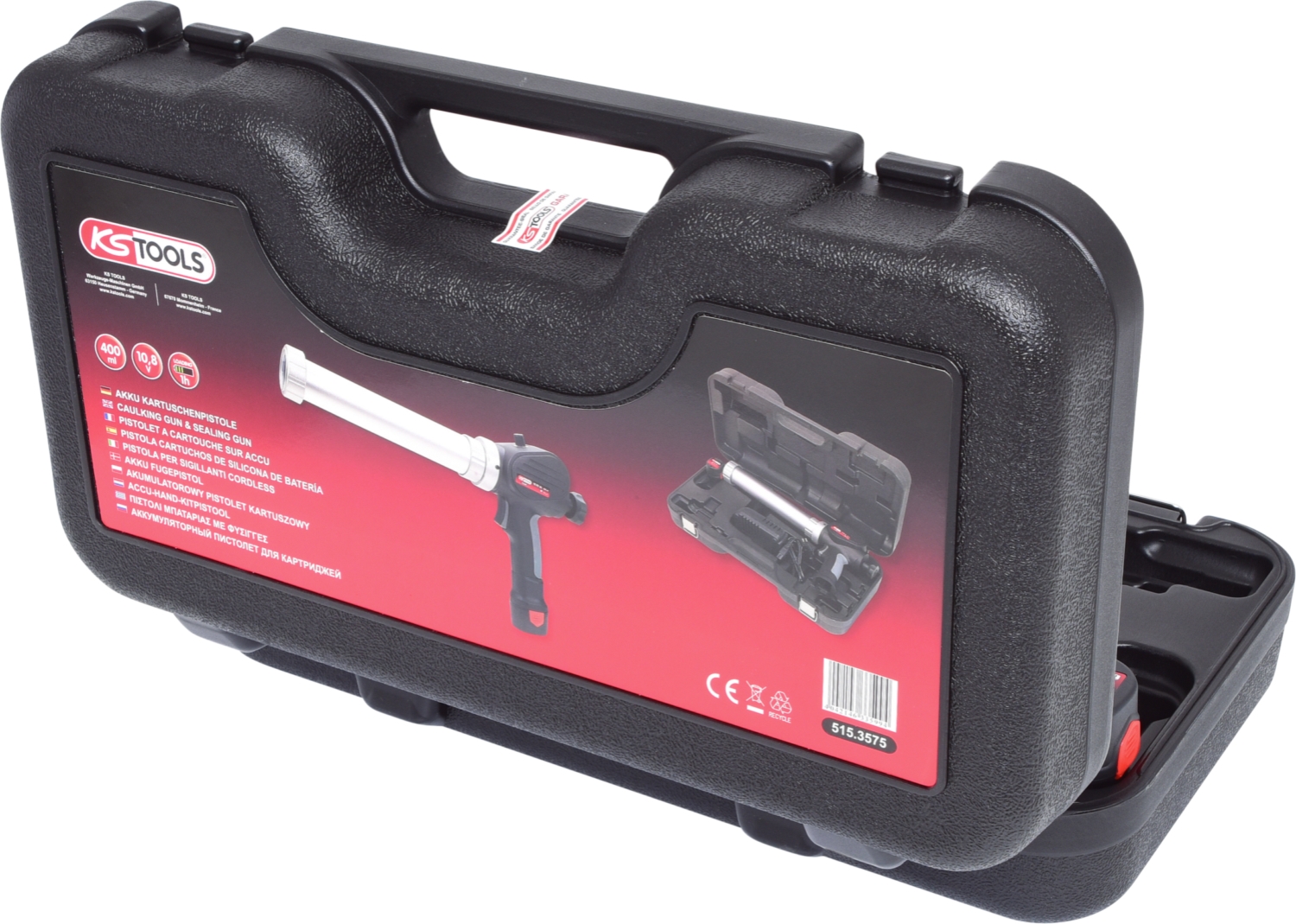 KSTOOLS Akku-Kartuschen-Pistole 400 ml mit 1 Akku und 1 Ladegerät