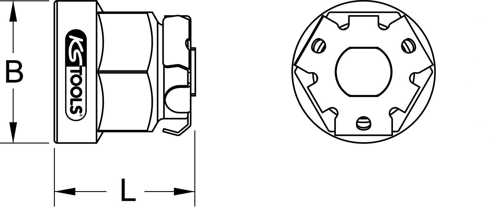 KSTOOLS GEARplus Bit-Adapter, 10mmx13mm