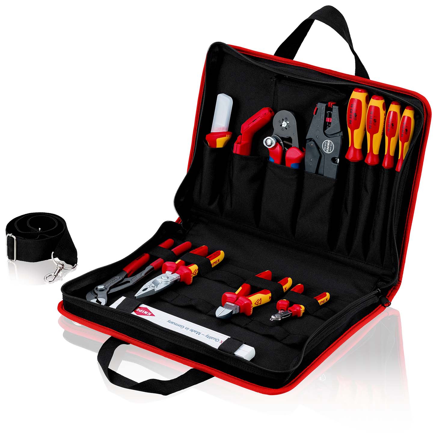 KNIPEX 00 21 11 Werkzeugtasche "Kompakt" Elektro 14-teilig
