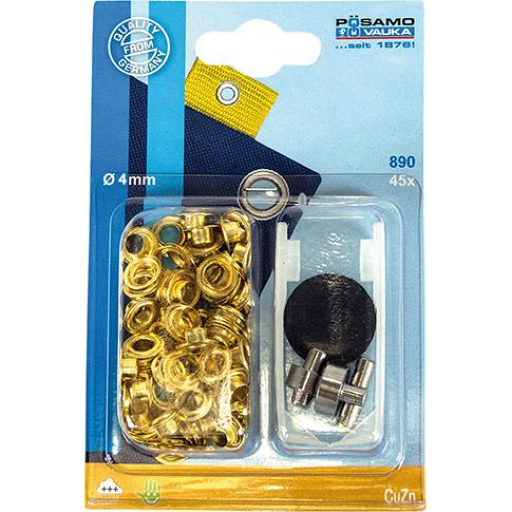 Öse 4 mm Innendurchmesser vernickelt SB 60 Stück