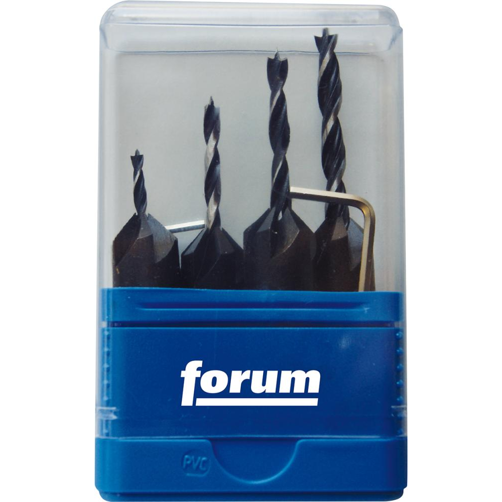 Aufsteckversenkersatz HS mit Bohrer 4-tlg. FORUM