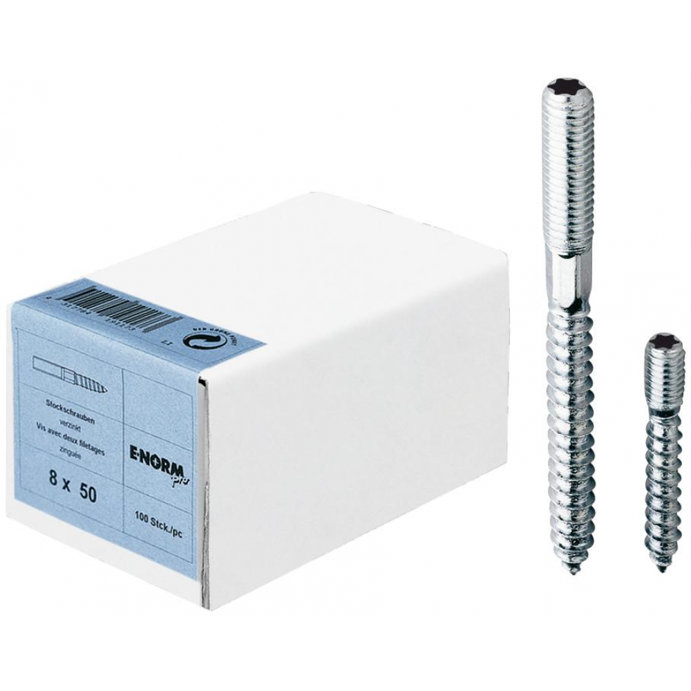 Stockschraube M8x120 Innen-6-rund verzinkt E-NORMpro HP