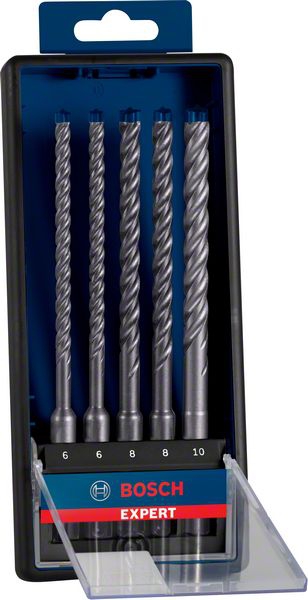 Bosch EXPERT SDS plus-7X Hammerbohrer-Set, 6/6/8/8/10 mm, 5-tlg.. Für Bohrhämmer