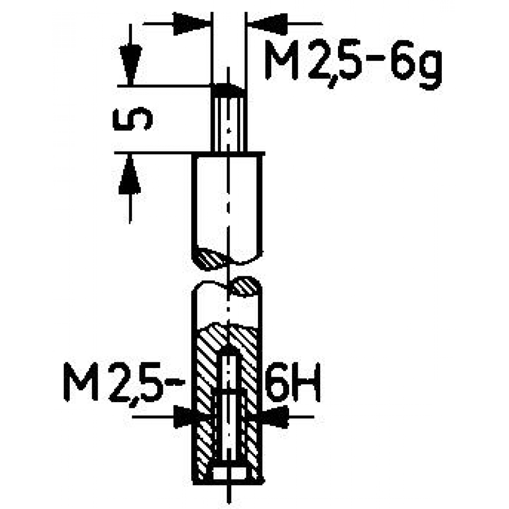 Verlängerungsstück für Messeinsatz 100mm KÄFER