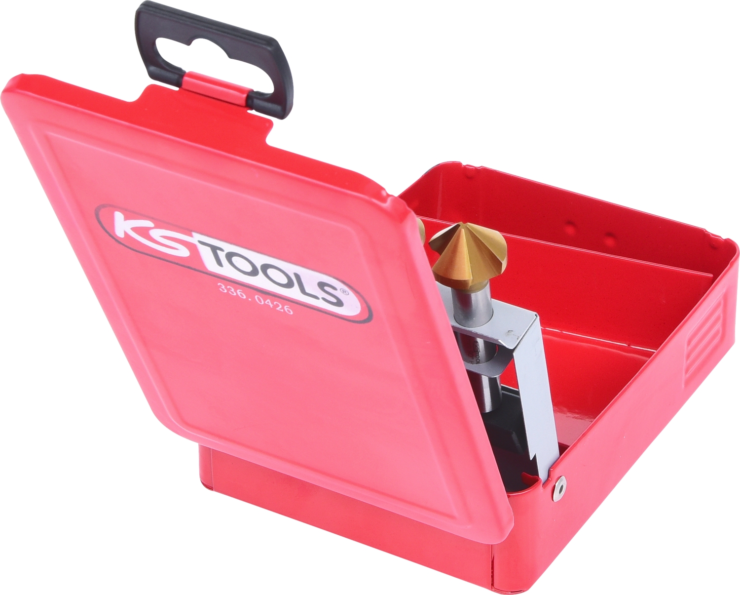 KSTOOLS HSS TiN Kegel-Entgratsenker-Satz, Stahlblechkassette 6-tlg