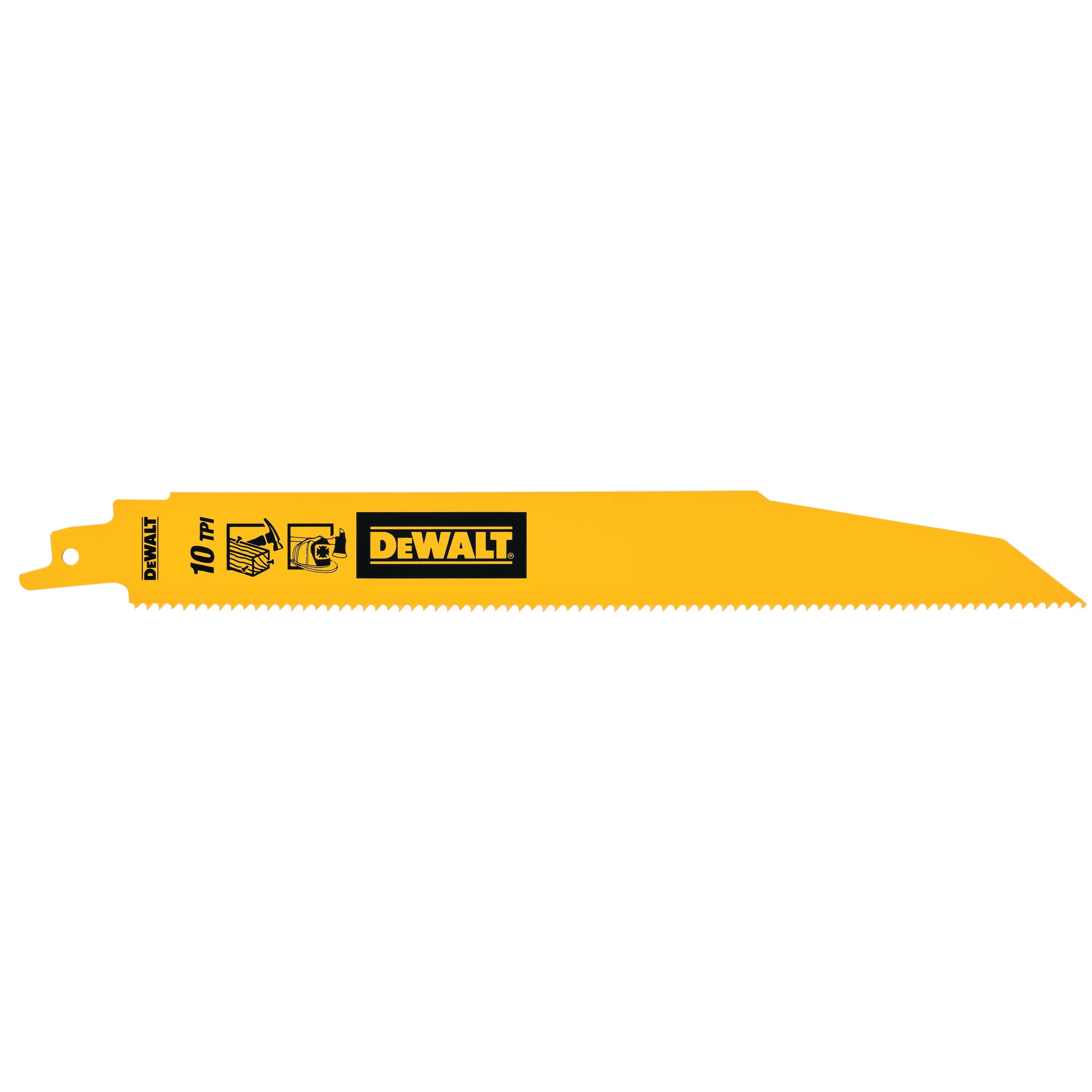 Dewalt DT2490-QZ,  Saebelsaegeblatt BIM Universal 203mm, Saebelsaegeblatt Bi-Metall fuer universellen Einsatz 203mm 5-10TPI, 25 Stueck